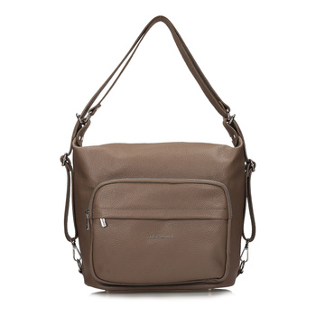 TOREBKA/PLECAK TOSCANIO F203, BEŻ, SKÓRA NATURALNA