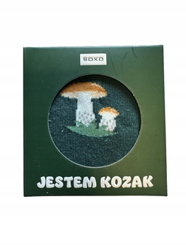 SKARPETY MĘSKIE SOXO, GRZYBKI, 40-45, JESTEM KOZAK