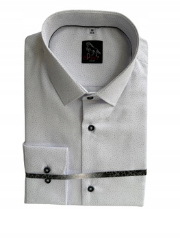 KOSZULA ELPASSO DŁUGI RĘKAW SLIM, L - 41/42 176/182, GROSZKI