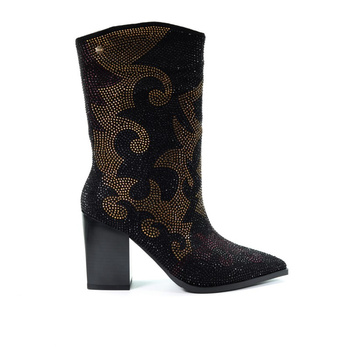 KOZAKI, KOWBOJKI GOE OO2N4229, CZARNY