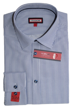 KOSZULA TUDOR DŁUGI RĘKAW, SLIM 176/182, PASKI