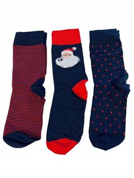 SKARPETY MĘSKIE 3-PAK, WOLA, ŚWIĄTECZNE, 39-41