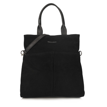 TOREBKA DAMSKA TOSCANIO G97, SKÓRA NATURALNA, CZARNY