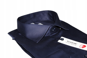 KOSZULA TUDOR DŁUGI RĘKAW GRANAT SLIM 42 - 176/182