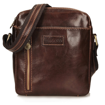TOREBKA MĘSKA TOSCANIO A77 BRĄZ, SKÓRA